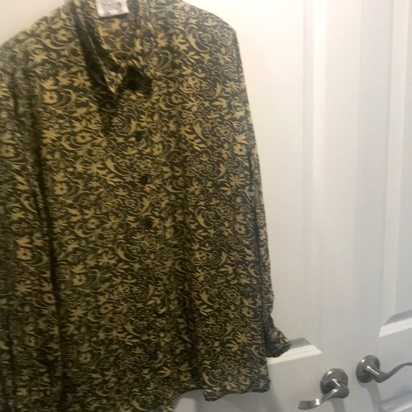 Eugen Klein 2 tone floral design shirt - Picture 1 of 2